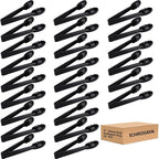 Plastic Tongs for Kitchen, Disposable Utensils Set, 12 Pieces, 9 Inch Heavy by ICHROSAYA