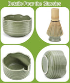JBER Matcha Whisk Set, Ceramic Matcha Set Includes Matcha Bowl, Matcha Whisk - Image 6