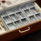 SpaceAid Bamboo Silverware Drawer Organizer - Image 6