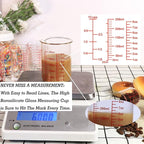 High Borosilicate Glass Measuring Cup Set-V-Shaped Spout，Includes 250ml - Image 4