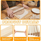Sasylvia 20 Pcs Pottery Rolling Pin Guides Wood Teaching Rolling Mud Stick - Image 3