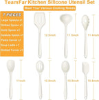 TeamFar Silicone Cooking Utensils Set, 7-Piece Heat Proof Kitchen Utensils Set - Image 2
