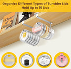 2 Pack Tumbler Lid Organizer, Under Cabinet Cup Lid Holder - Image 4