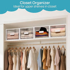 Vtopmart 4 Pack 18QT White Stackable Storage Drawers, Easily Assemble Closet - Image 3