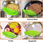 YEVIOR Clip on Strainer for Pots Pan Pasta, Silicone Food Strainer Hands-Free - Image 6