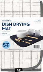 S&T INC. Dish Drying Mat, 16” x 18”, Absorbent Microfiber Kitchen Counter Mat - Image 8