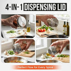 Mason Jar Spice Shaker Lids Stainless Steel – 8 Pack Adjustable Spice Lids - Image 3