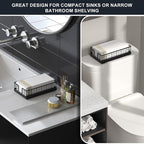 Wican Guest Towel Holder Tray for Bathroom, Oak and Iron Napkins Holder for - Image 2