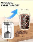 CIRCLE JOY Rechargeable Electric Salt and Pepper Grinder Set Gravity Salt and - Image 6
