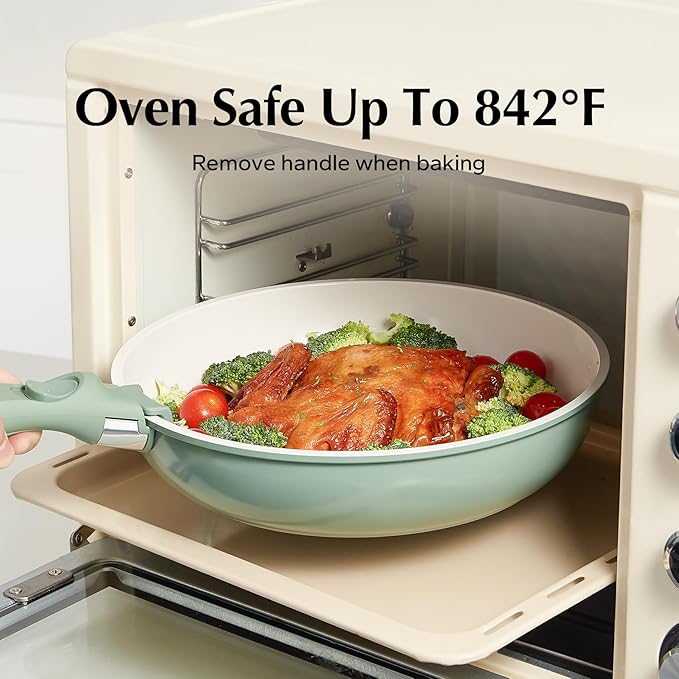 Redchef Ceramic Nonstick Pans and Pots Set, Ceramic Cookware Set - Image 6