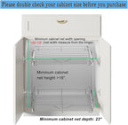 DINDON Pull Out Cabinet Organizer, Cabinet Pull Out Shelves, 2 Tier Pull Out - Image 6