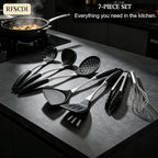 Premium Black Silicone Cooking Utensils Set - Image 5