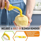 Spring Chef Premium Stainless Steel Yellow Swivel Potato Peelers - Image 5
