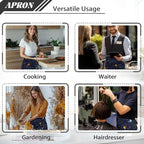 Server Apron with 3 Pockets, Waterproof Oil Waitress Waiter Half Apron - Image 6
