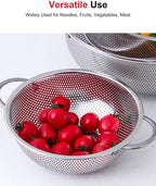 5-Quart Colander for Kitchen, Stainless Steel Colander - Image 4