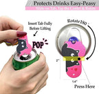 Soda Can Tab Opener Mini Soda Can Cover Easy Tab Opener and Drink Protector - Image 2