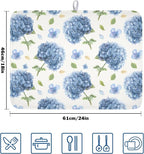 Spring Summer Hydrangea Dish Drying Mat - Image 2
