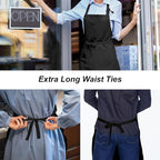 15 Pcs Adult Aprons Bulk with Pockets Adjustable Bib Chef Apron - Image 4