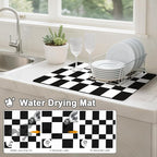 Dish Drying Mats for Kitchen Counter, Waterproof Coffee Mat for Countertop - Image 2