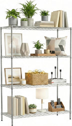 BestOffice 4-Tier Wire Shelving Unit, 1000 LBS Heavy Duty Metal Storage Shelves by BestOffice