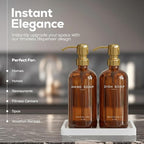Luxury Glass Hand and Dish Soap Dispenser Set - Image 2