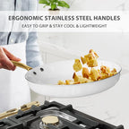 Ceramic Cookware Set, VONIKI 16 Pcs Pots and Pans Set Non Stick, Kitchen - Image 5