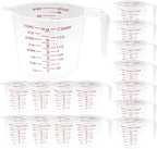 16 Pcs 2 Cup Capacity Plastic Measuring Cup, 16 Oz/500 ml Clear Graduated by Unknown
