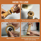 Wooden Salt And Pepper Grinder Set –【Gear-Shape Knob & Effortless Grinding】8 - Image 6