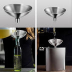 Serinar 2 Piece Small Stainless Steel Filling Mini Funnel, Flask Funnel - Image 3