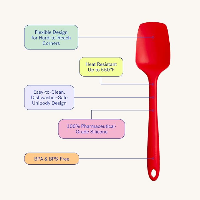 GIR: Get It Right Silicone Spatula Spoonula, Non toxic cooking utensils - Image 3