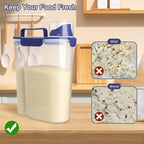 Komzon Rice Container, Airtight Rice Storage Container 10lb, Cereal Containers - Image 6