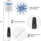 Amazer Bottle Brush Cleaner, Long Flexible Handle Bottle Brush Scrub - Image 2
