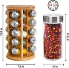Orii 20 Jar Rotating Bamboo Spice Rack - Image 3
