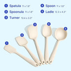 GIR 5-Piece Silicone Kitchen Utensils Set, Non-Toxic Cooking Utensils - Image 6