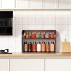 ROMGUAR CRAFT 2 Tier Bamboo Spice Rack, Countertop or Wall Mounting Wood Spice - Image 6