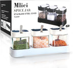 Mlici 8.6 oz Condiments Container Seasoning Jars, Kitchen Spicy Jars - Image 7