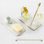 Razborci 2 Pack Greige Bathroom Sink Vanity Trays, Diatomite Stone Kitchen - Image 6