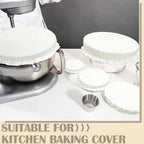 Patelai 10 Pcs Bowl Covers Reusable in 5 Size Stretch Cloth Fabric Elastic Food - Image 3
