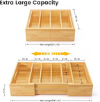 Kiasthome Expandable Bamboo Lid Organizers Inside Cabinet, Kitchen Cabinet - Image 2