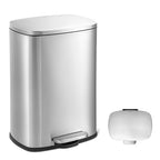 QUALIAZERO 50L / 13 Gallon Stainless Steel Step-On Kitchen Trash Can Soft-Close by QUALIAZERO