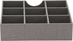 Household Essentials Grey 728-1 Deep 9 Section Drawer Organizer Box - Image 10