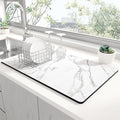 Rnivvi Dish Drying Mat for Kitchen Counter, 12 x 19" Cute Marble Super by Rnivvi