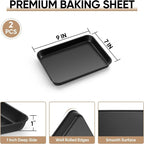 E-far Baking Sheet Set of 2, Nonstick Carbon Steel Baking Trays - Image 2