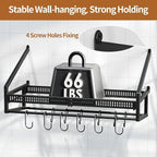 Housolution Pan Rack Wall Mounted, 24.8" Vertical Lid Organizer - Image 5