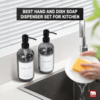 GMISUN Black Soap Dispenser, 2 Pack Hand Soap Dispensers - Image 6