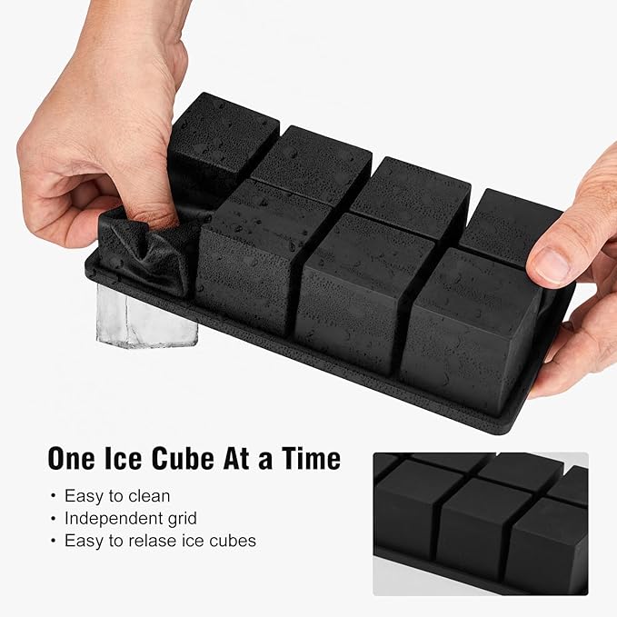 Samuelworld Large Silicone Ice Cube Tray Molds, Big 2 Inch Cubes - Image 3