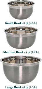 Chicago Metallic Stainless Steel Bowls, Versatile Nesting Mixing Bowls - Image 2