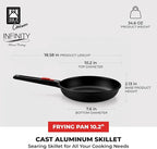 BRA COOKWARE Infinity Nonstick Frying Pan | 10.2-Inch Cast Aluminum Skillet | - Image 3