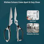 BoFuYuan Kitchen Scissors, 9-Inch Heavy Duty Multipurpose Food Cutting Shears - Image 2