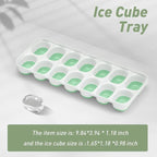 ChefAide Ice Cube Tray with Lid, 2 Packs 28 Cubes Durable Stackable Ice Cube - Image 3